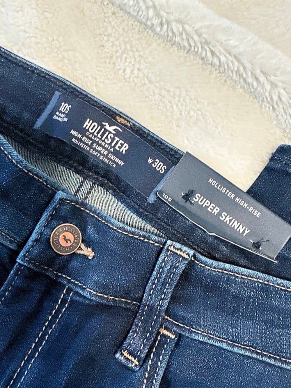 Hollister High-Rise Super Skinny Jeans Blue Waist 10S